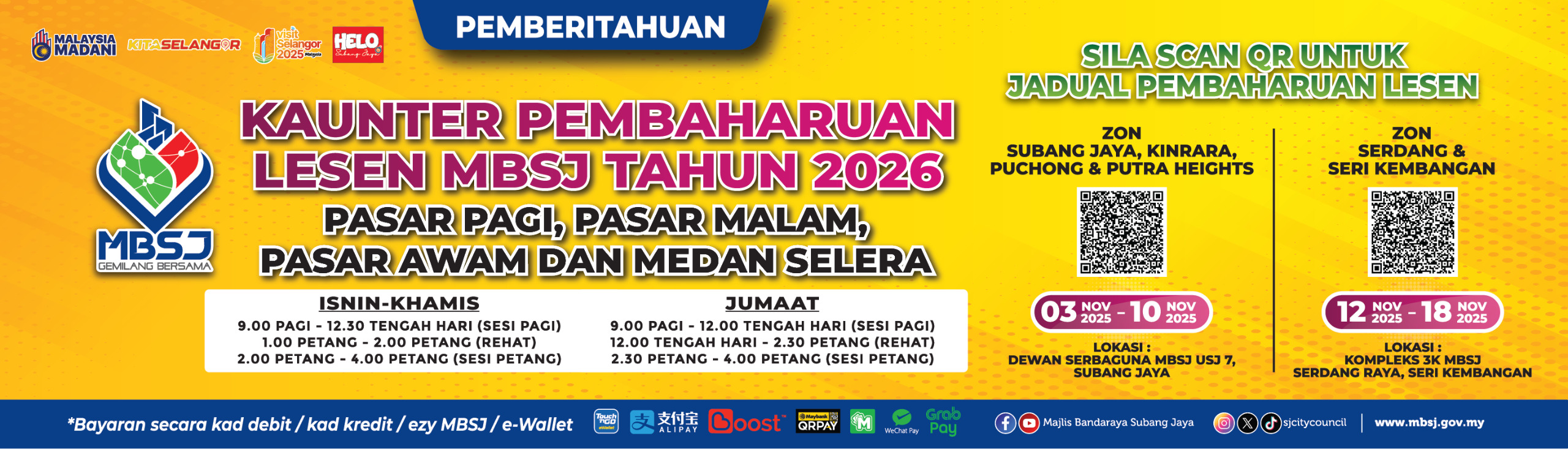 MAKLUMAN KAUNTER PEMBAHARUAN LESEN 2026 MAKLUMAN KAUNTER PEMBAHARUAN LESEN 2026