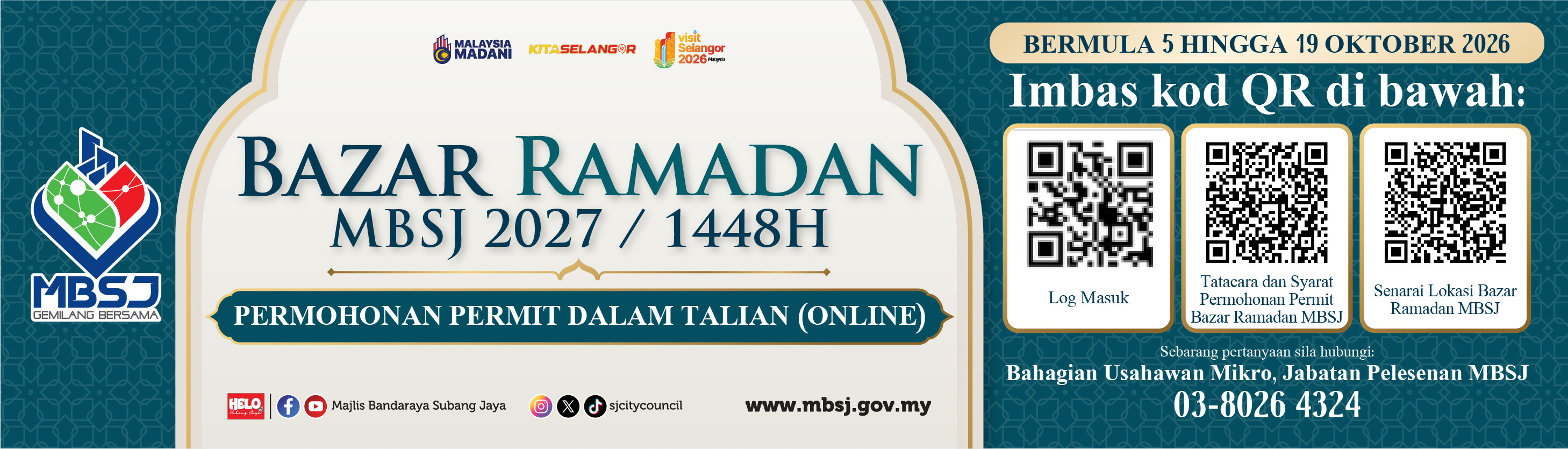 Permohonan Permit Dalam Talian Bazar Ramadan MBSJ 